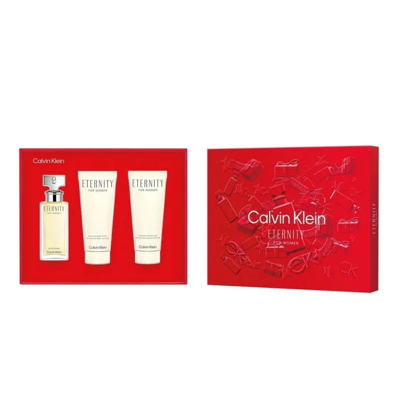 Calvin Klein CK Eternity 3PCS Gift Set - 50ML EDP Spray   100ML Body Lotion   100ML Shower Gel (Women)