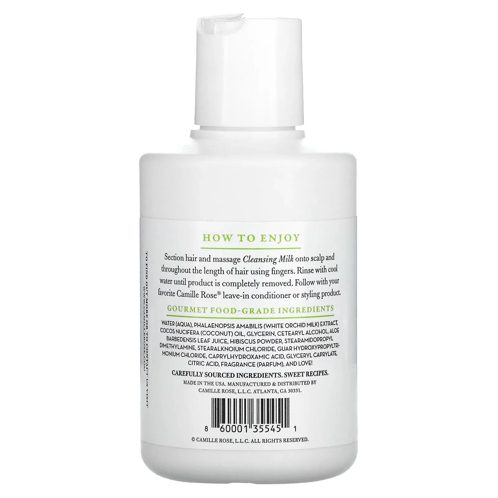 Camille Rose Cleansing Milk White Orchid 8 oz