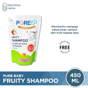 Pure Baby Shampoo Fruity Refill 450 mL - Shampoo Bayi Non SLS