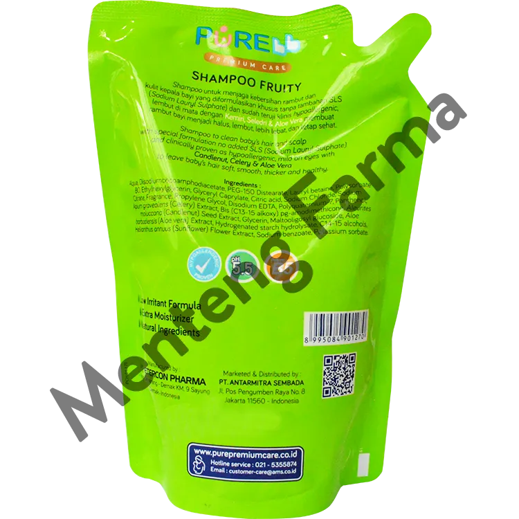 Pure Baby Shampoo Fruity Refill 450 mL - Shampoo Bayi Non SLS